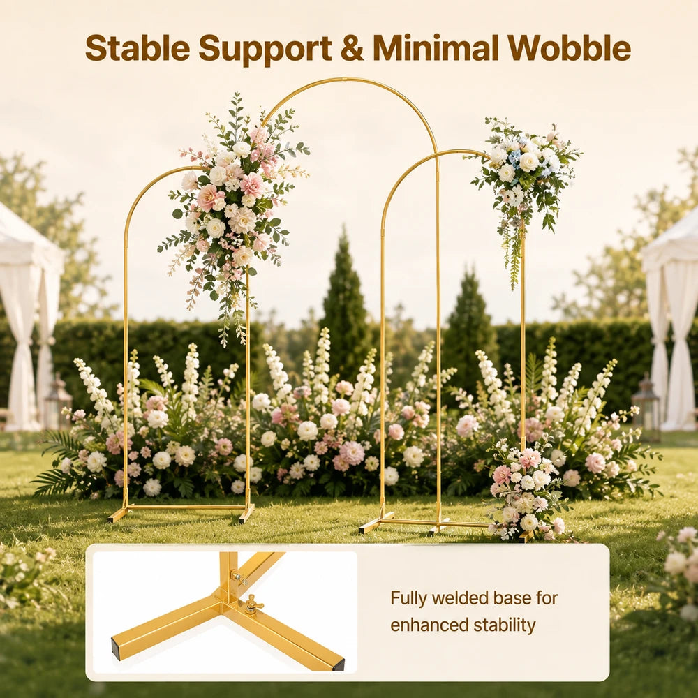 Gold Metal Arch Backdrop Stand