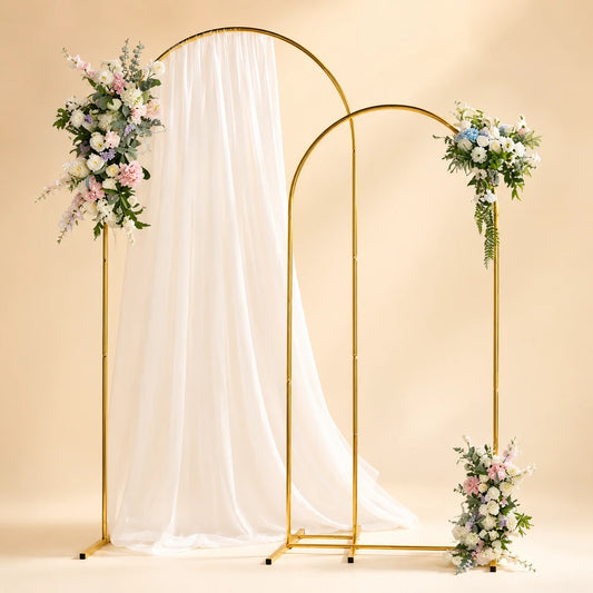 Gold Metal Arch Backdrop Stand