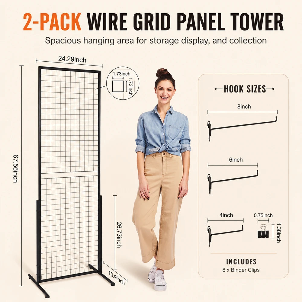 Double Sided Gridwall Panel Tower