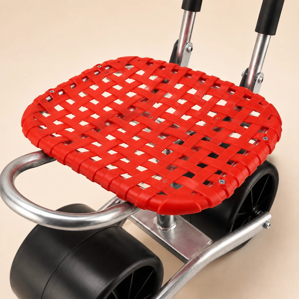 Adjustable Iron Garden Rolling Cart