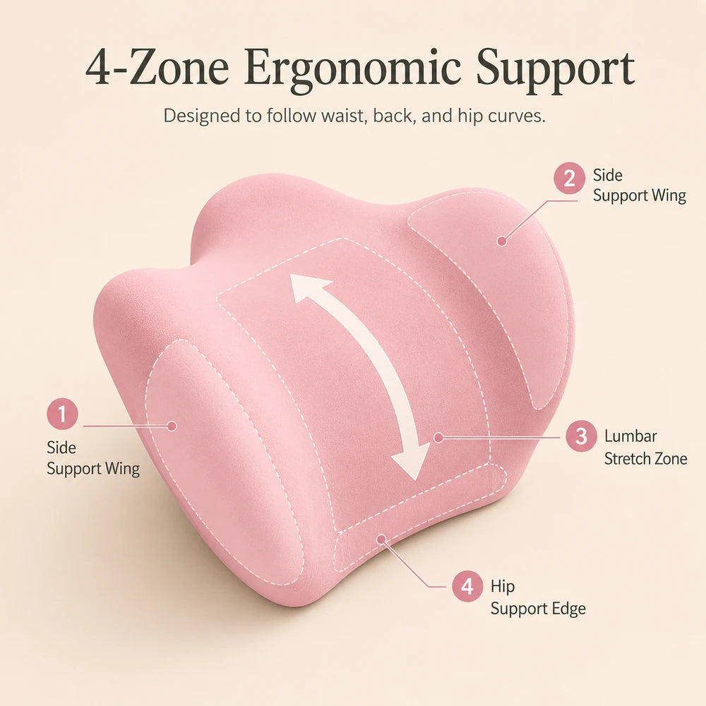 Ergonomic Memory Cotton Lumbar Pillow