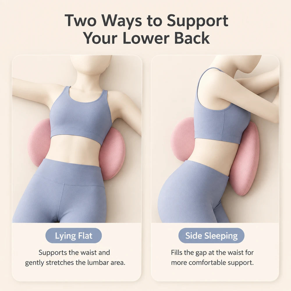 Ergonomic Memory Cotton Lumbar Pillow