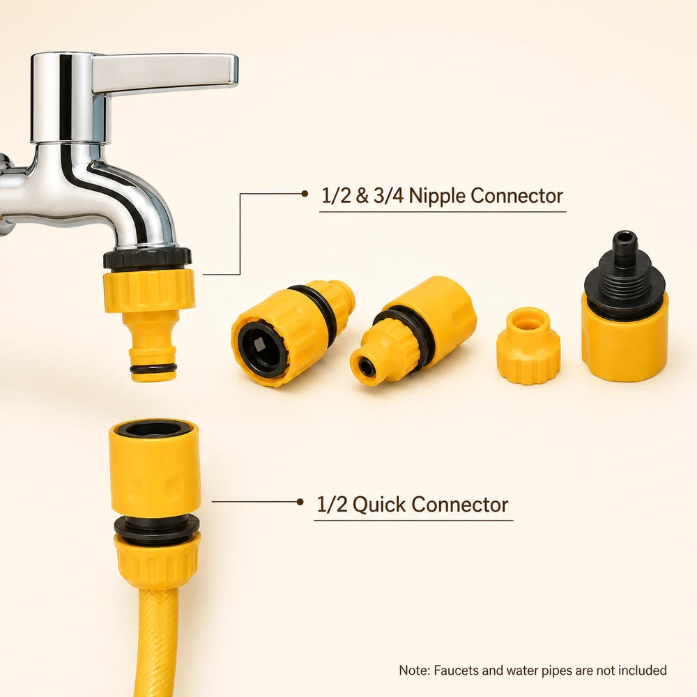 Garden Hose Quick Connector Set