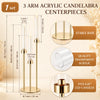 Gold Acrylic Candelabra Centerpiece