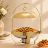 Gold Round Chafing Dish