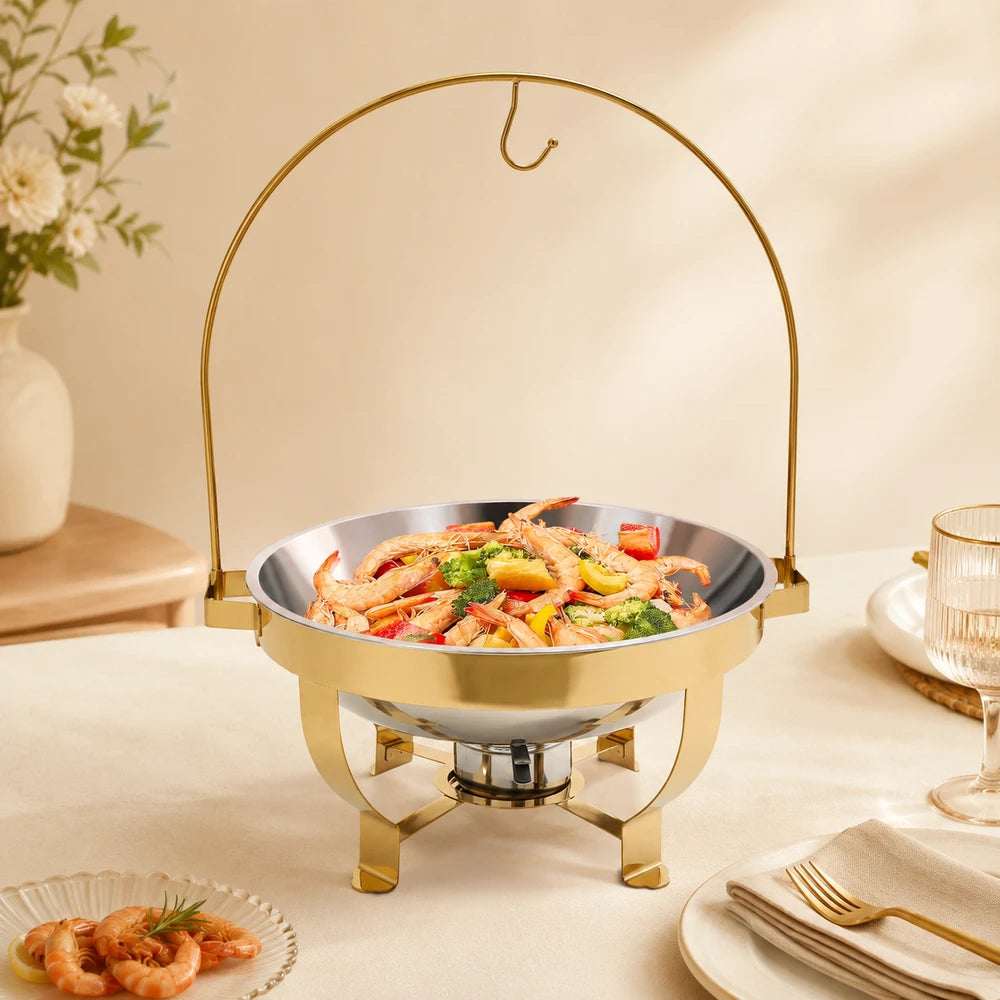 Gold Round Chafing Dish