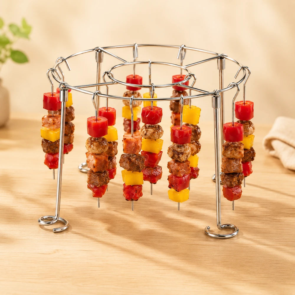 Steel Vertical Grill Skewer Set