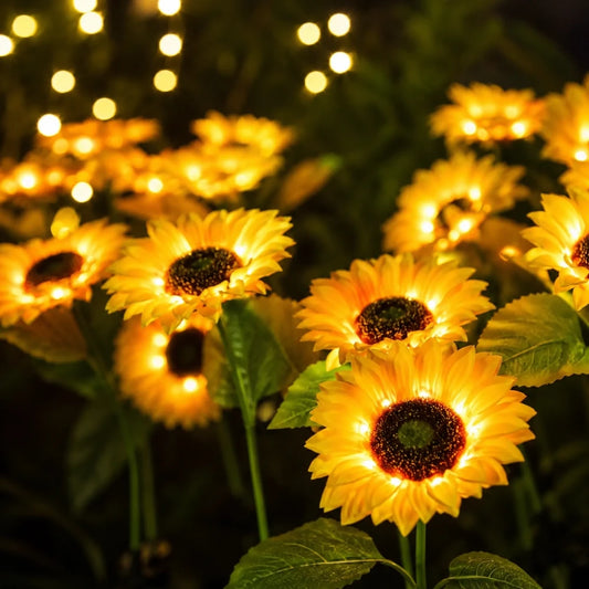 Solar Powered Sunflower Lawn Lamp