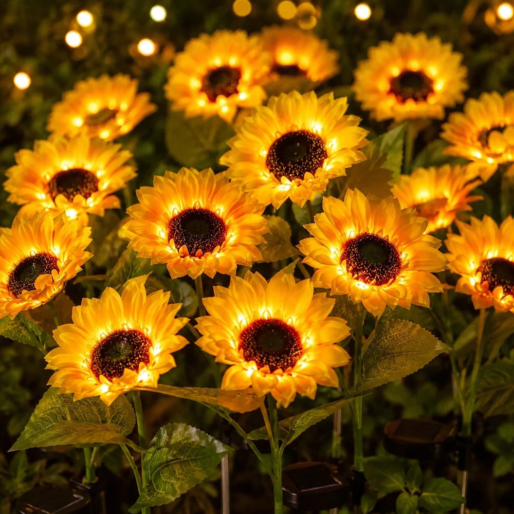 Solar Powered Sunflower Lawn Lamp