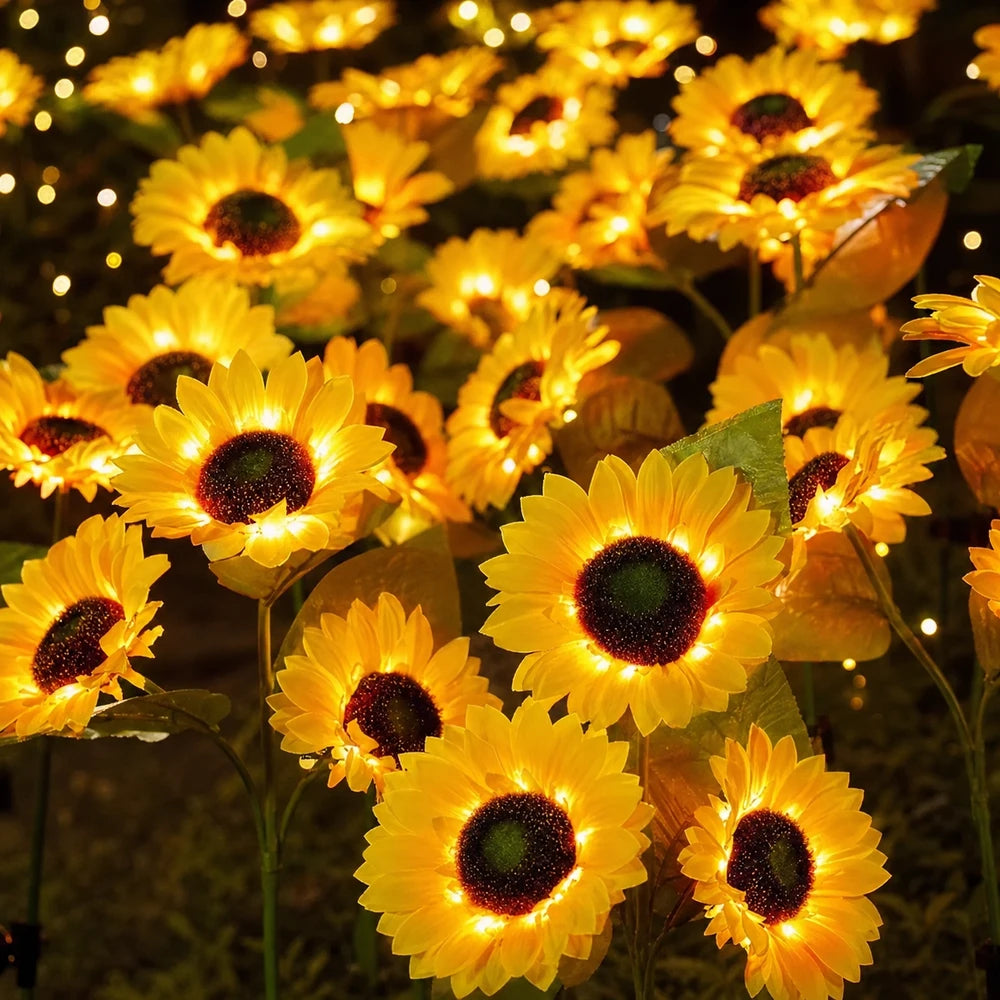 Solar Powered Sunflower Lawn Lamp