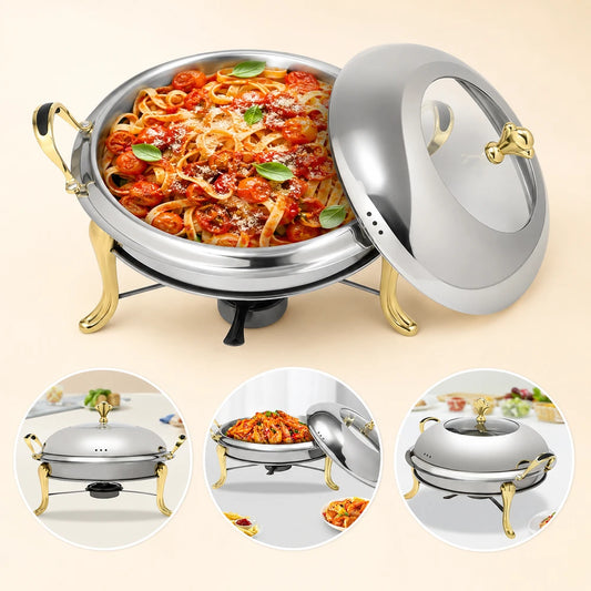 Gold Round Chafing Dish