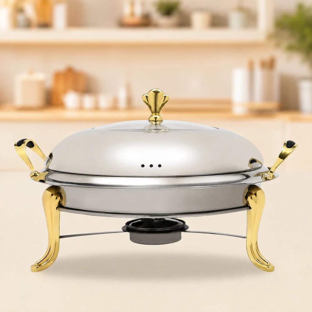 Gold Round Chafing Dish