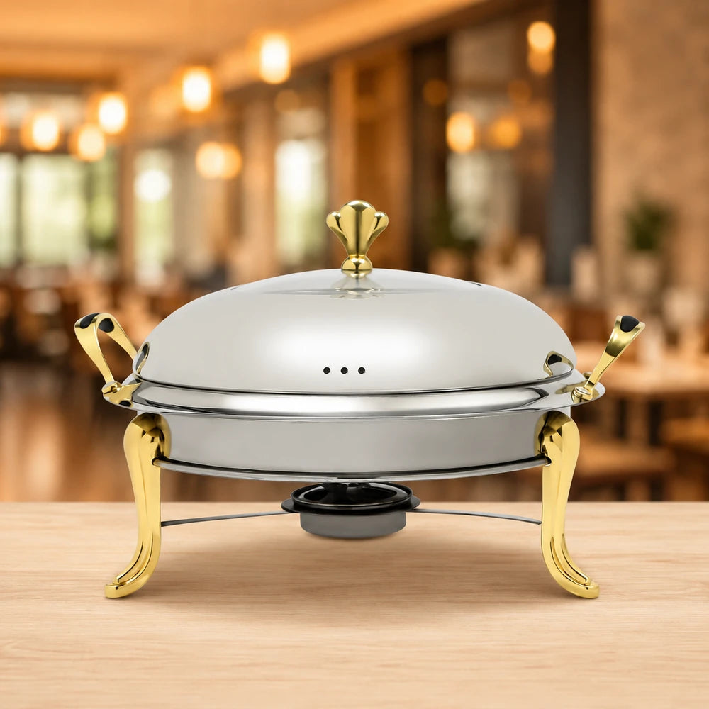 Gold Round Chafing Dish