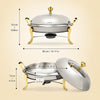 Gold Round Chafing Dish