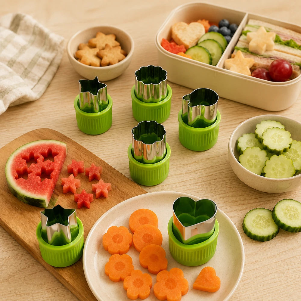 Stainless Steel Cookie and Vegetable Cutting Set