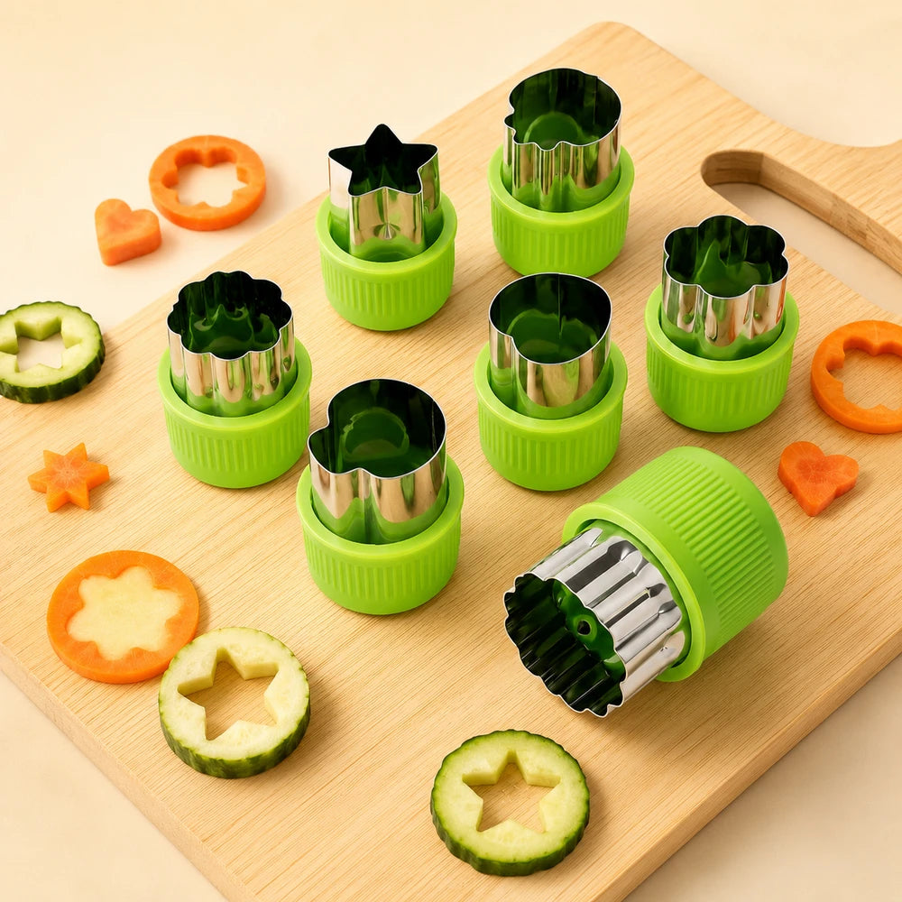 Stainless Steel Cookie and Vegetable Cutting Set