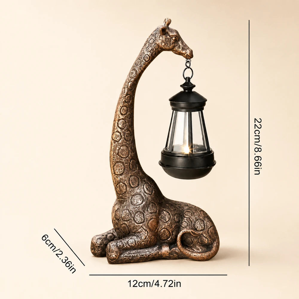 Giraffe Solar Garden Statue