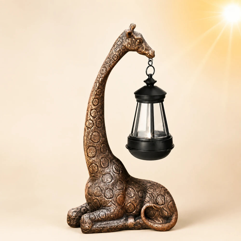 Giraffe Solar Garden Statue