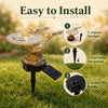 Retro Spaceship Solar Garden Stake