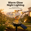 Retro Spaceship Solar Garden Stake