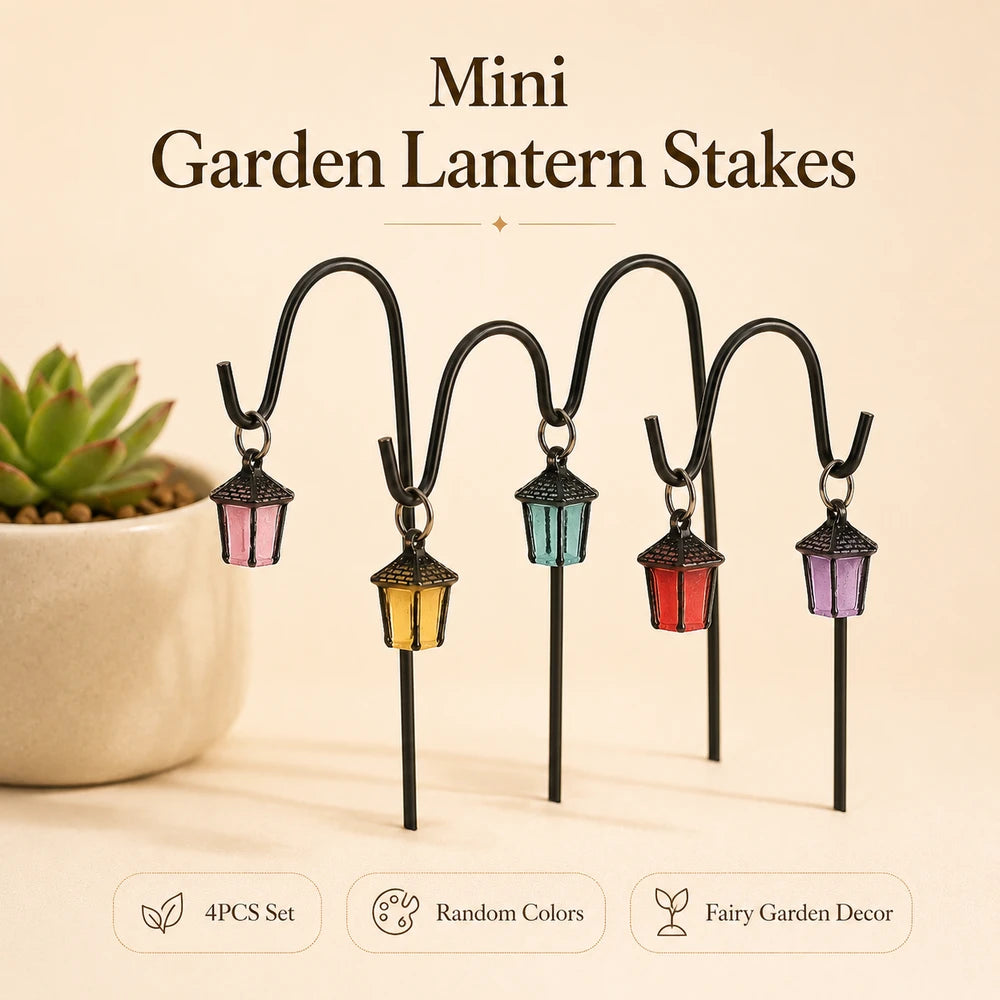 Solar Resin Fairy Miniature Lantern Stakes