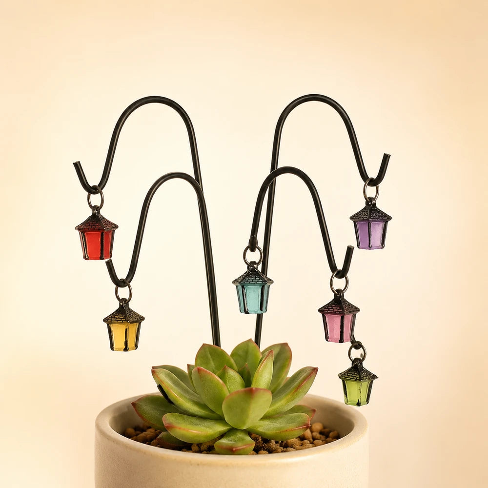 Solar Resin Fairy Miniature Lantern Stakes