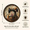 Vintage Sewing Machine Wooden Disc Decor