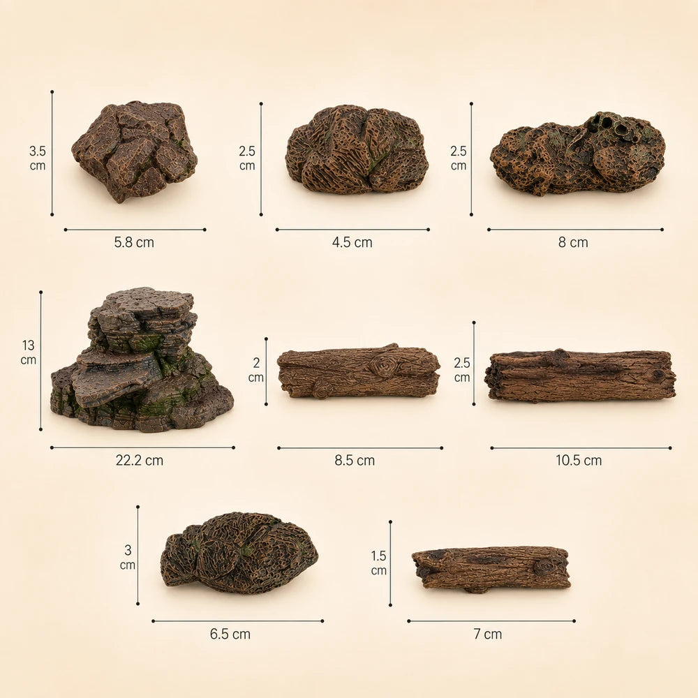 Miniature Animal Dinosaur World Scene Set