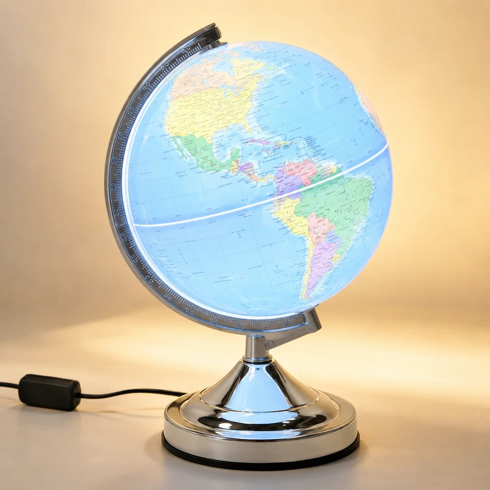Hebrew Scripture Rotating Desktop Globe