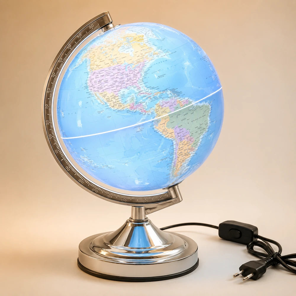 Hebrew Scripture Rotating Desktop Globe