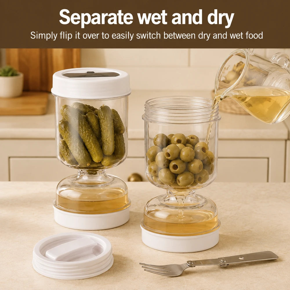Pickle Hourglass Jar With Forks
