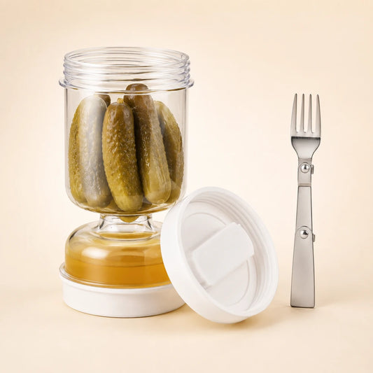 Pickle Hourglass Jar With Forks