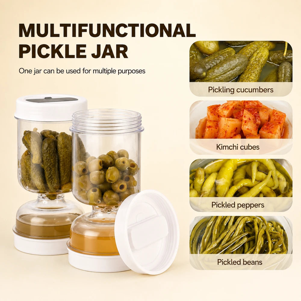Pickle Hourglass Jar With Forks