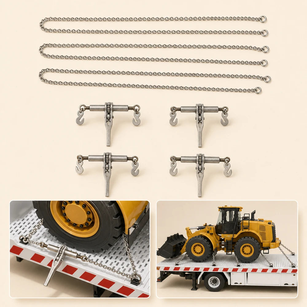 Metal Ratchet Binders Transport Chains for RC Trucks