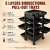 5-Tier Salon Rolling Cart