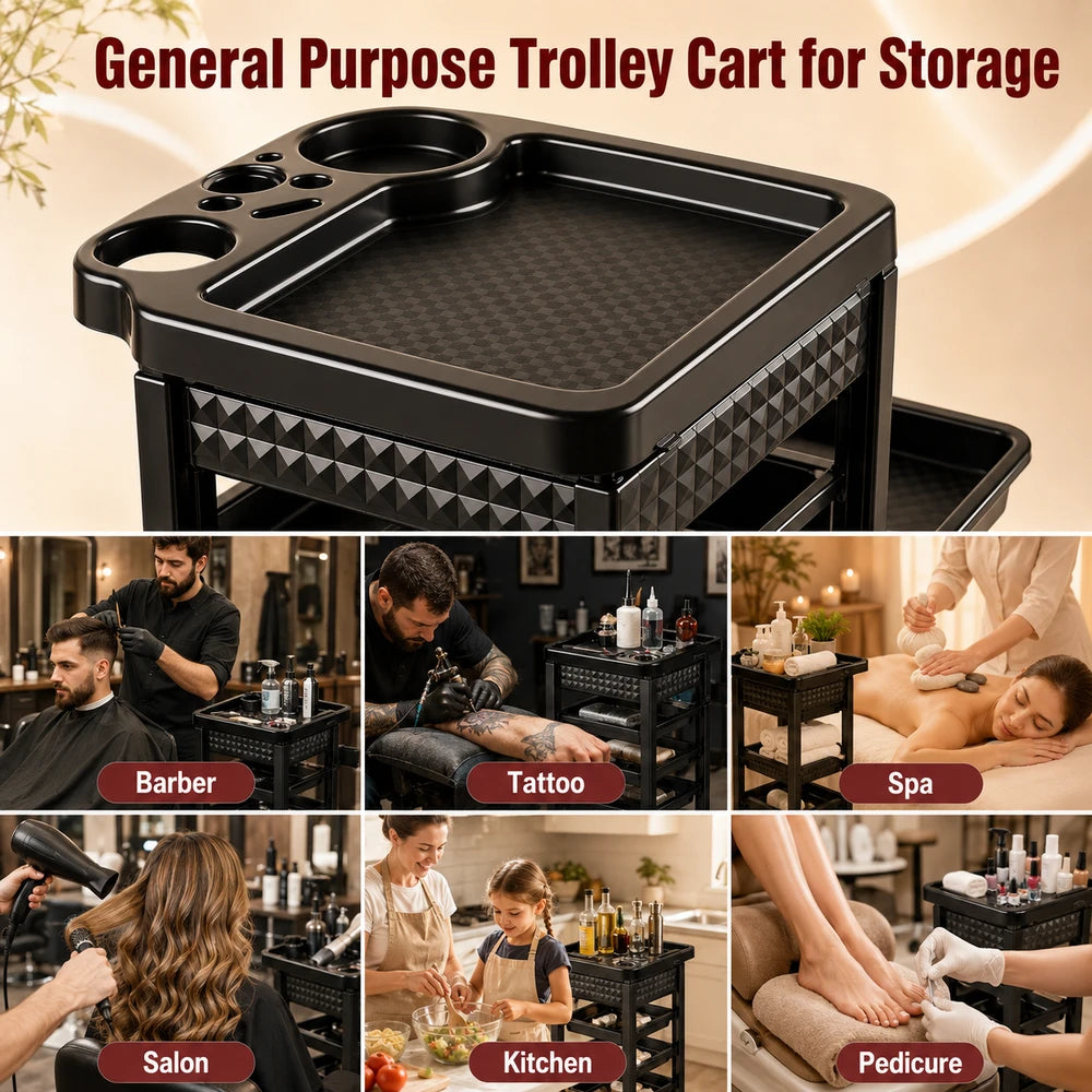 5-Tier Salon Rolling Cart