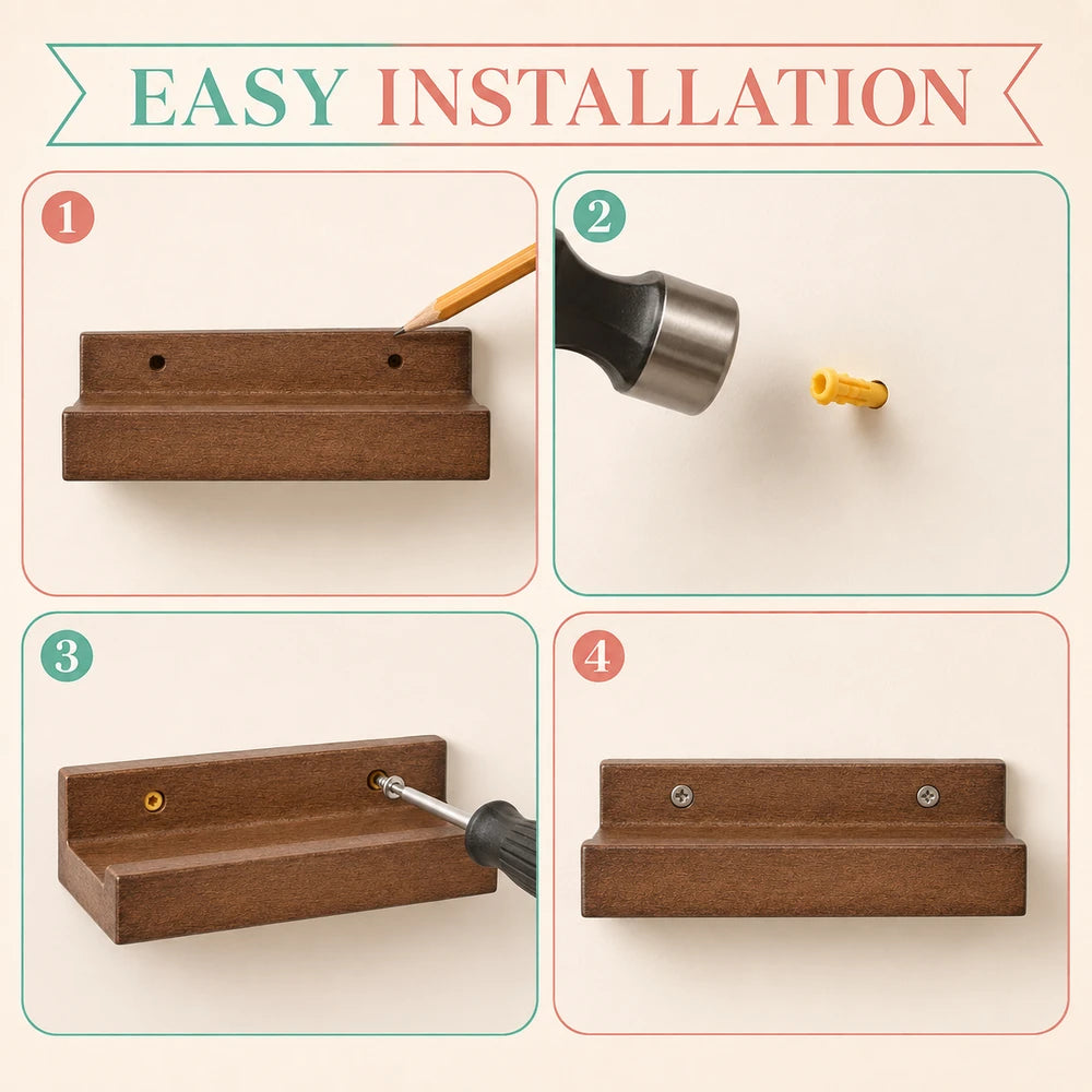 Wood Vinyl Record Wall Mount