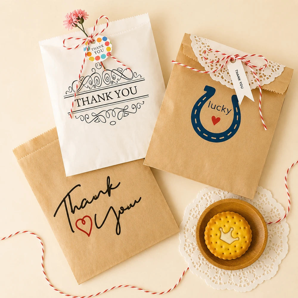 Kraft Thank You Paper Gift Bags