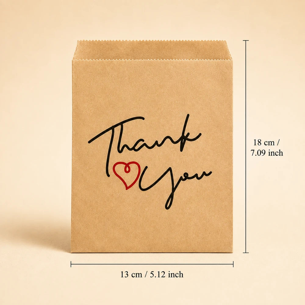 Kraft Thank You Paper Gift Bags