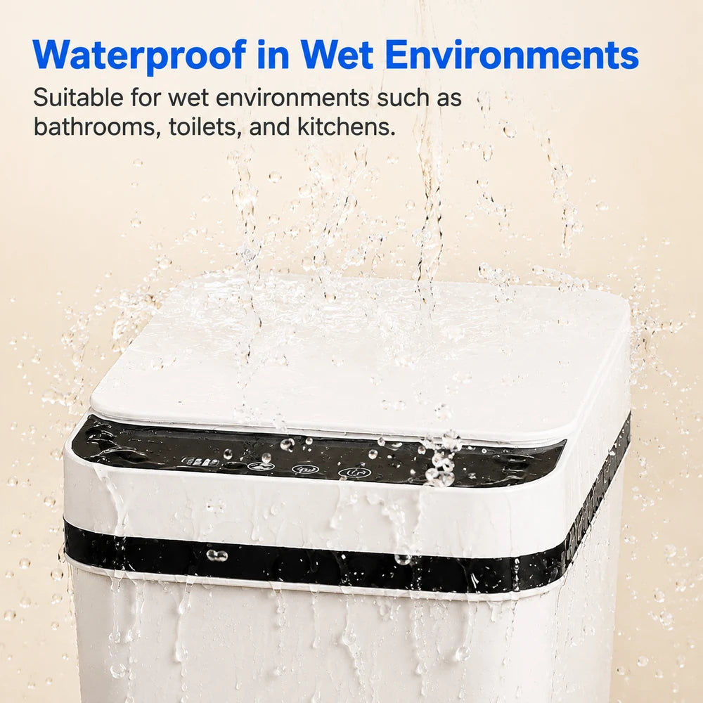 Slim Touchless Motion Sensor Bathroom Trash Can