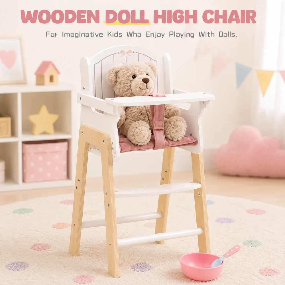 Wooden Doll High Chair