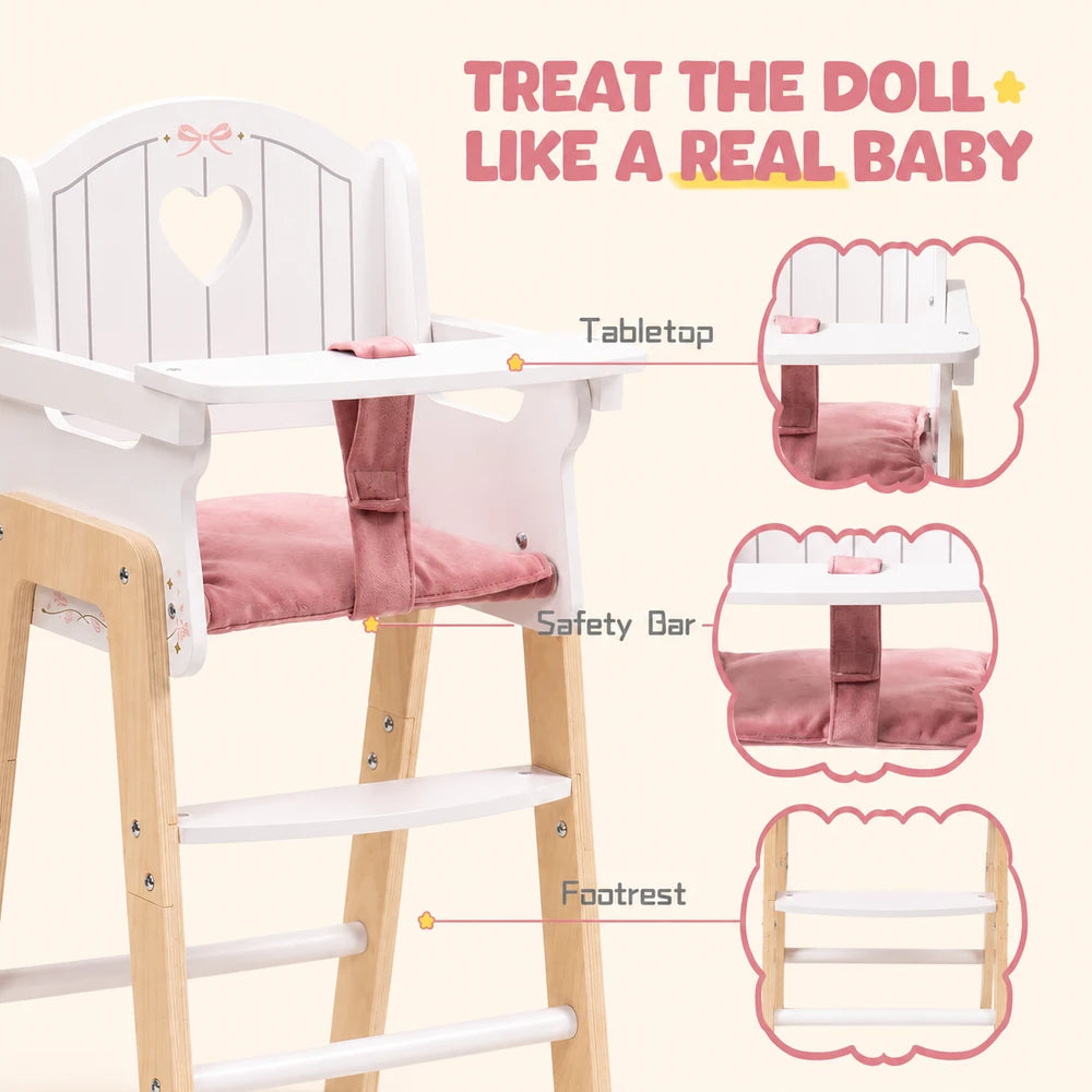 Wooden Doll High Chair