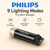 Philips Rechargeable Mini LED Keychain Flashlight