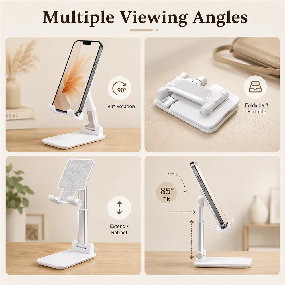 Flexible Desktop Phone and Tablet Stand