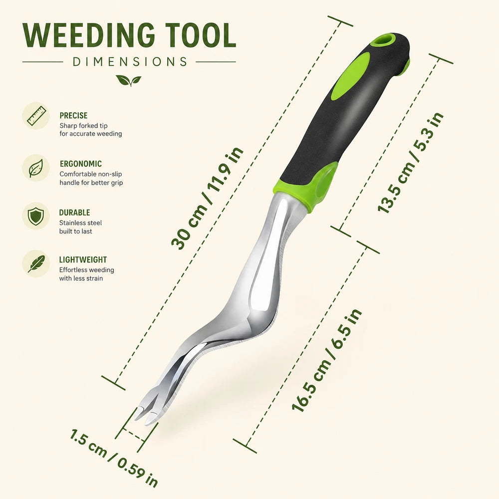Ergonomic Aluminum Alloy Hand Weeder Tool