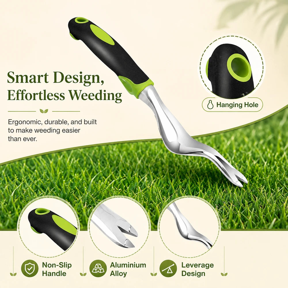 Ergonomic Aluminum Alloy Hand Weeder Tool