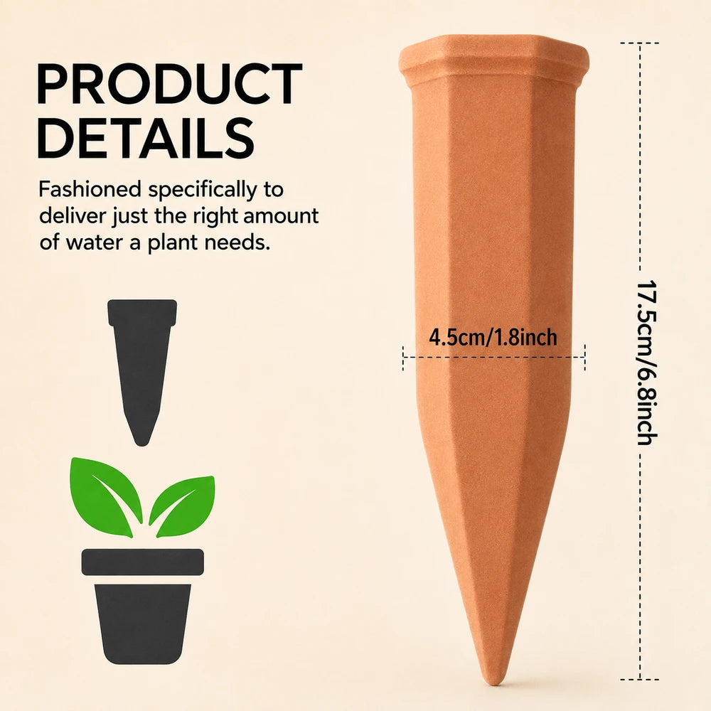 Self-Watering Terracotta Plant Stakes