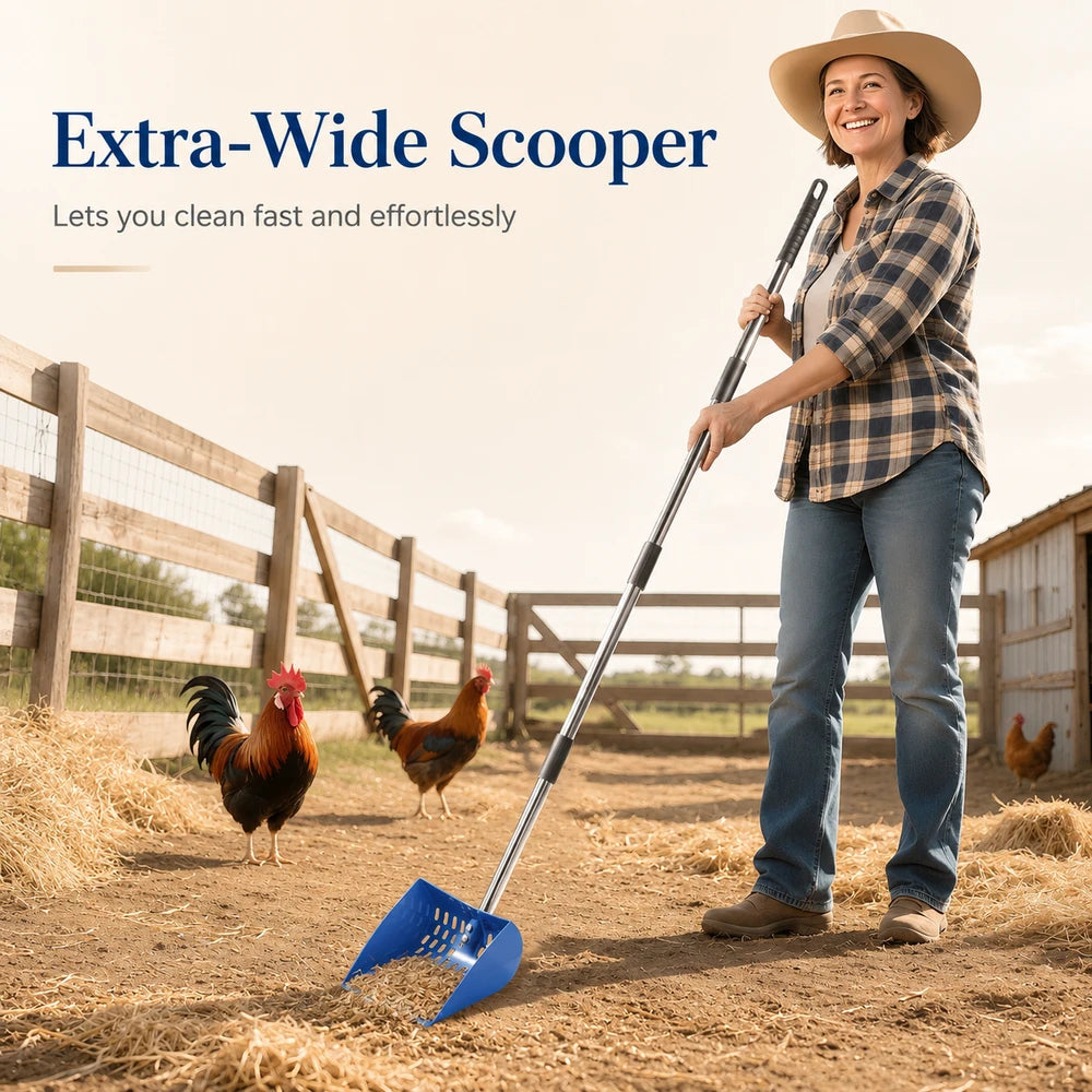 Adjustable Chicken Manure Shovel And Rake