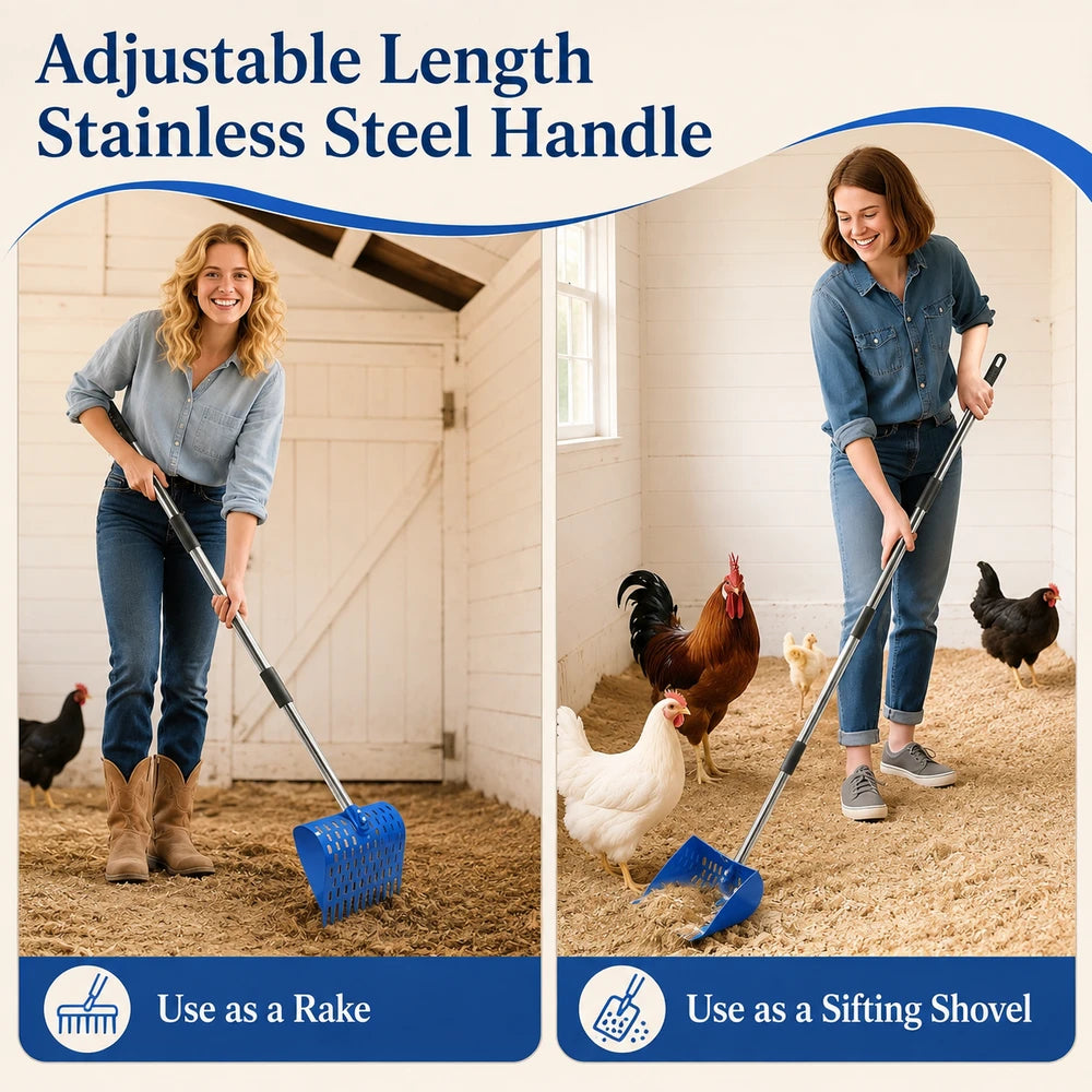 Adjustable Chicken Manure Shovel And Rake