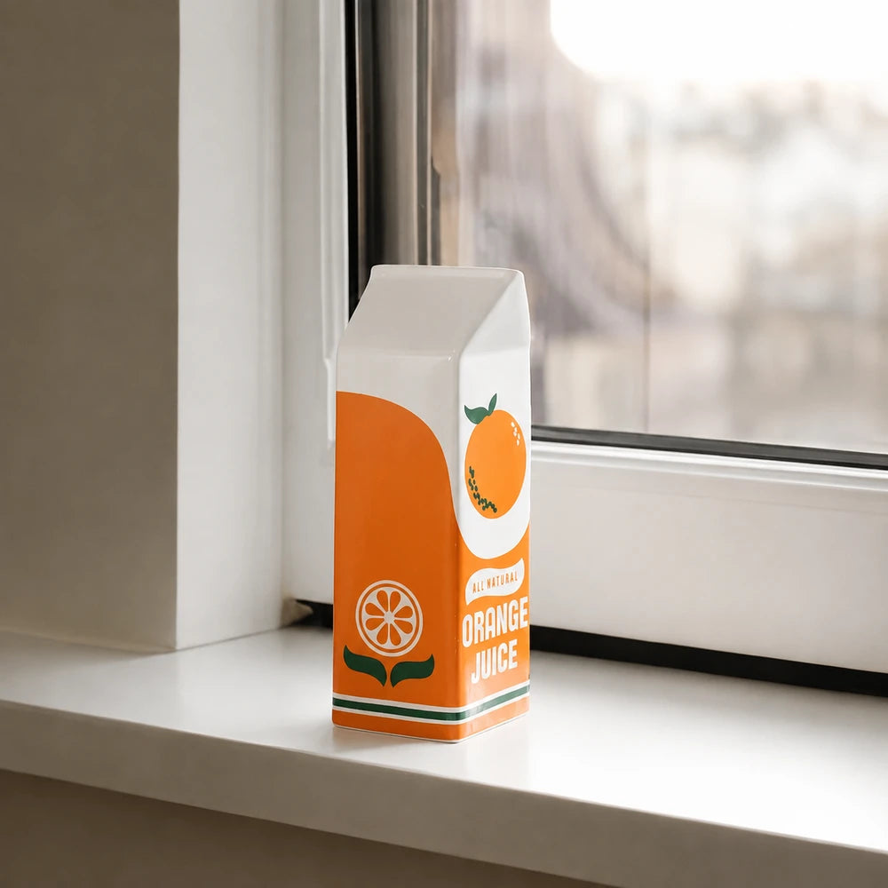Ceramic Orange Fruit Vase